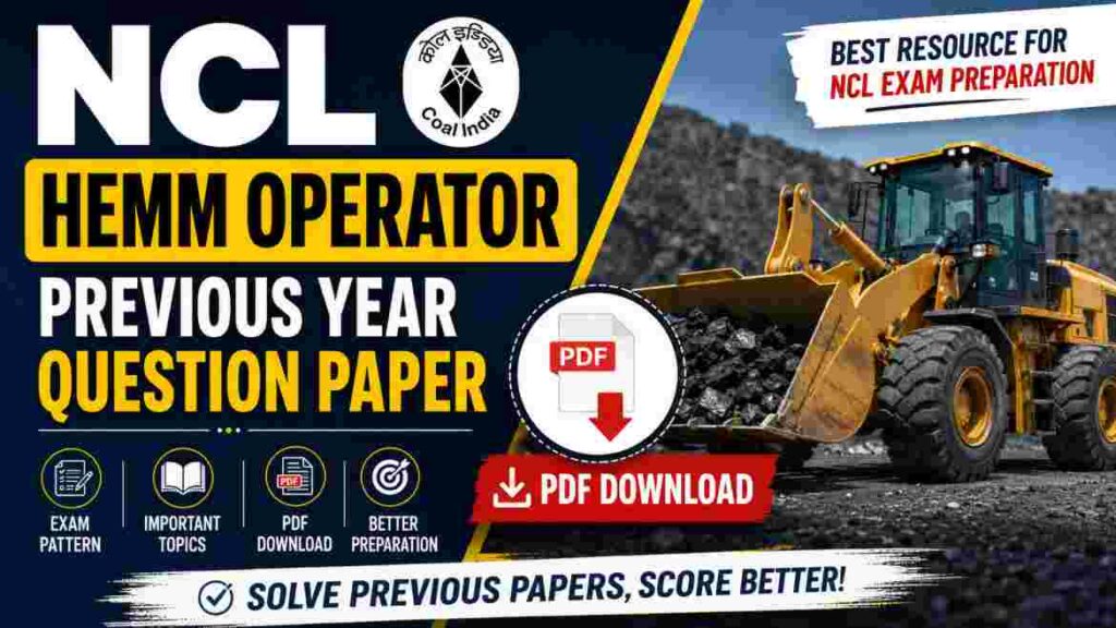 NCL HEMM Operator Previous Year Question Paper