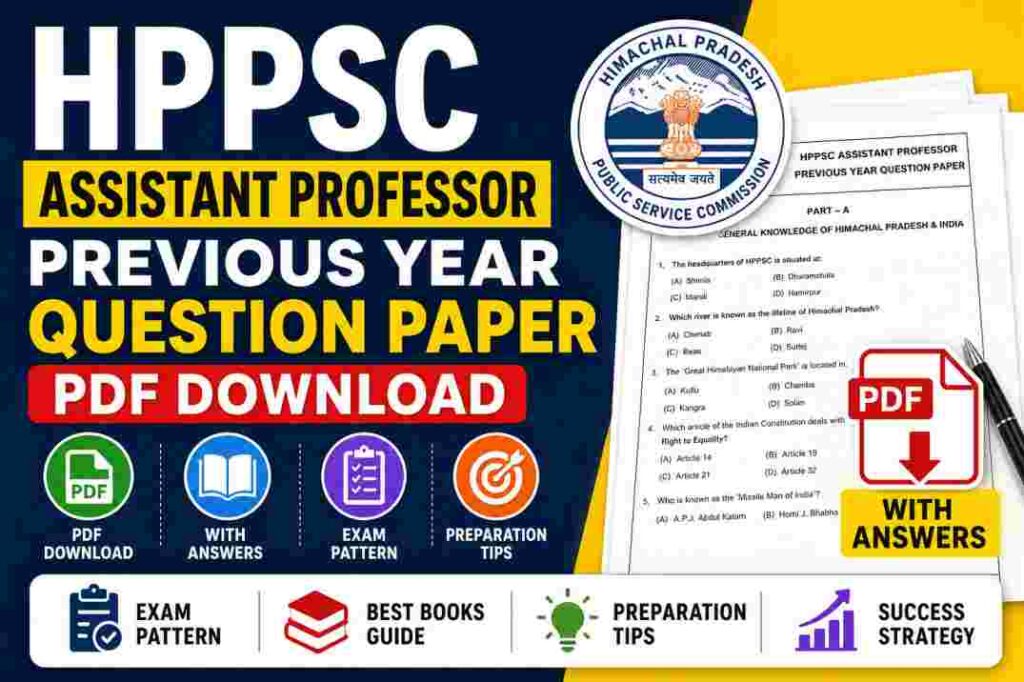 HPPSC Assistant Professor Previous Year Question Paper
