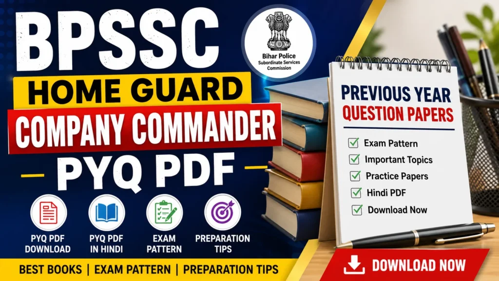 BPSSC Home Guard Company Commander Previous Year Question Paper