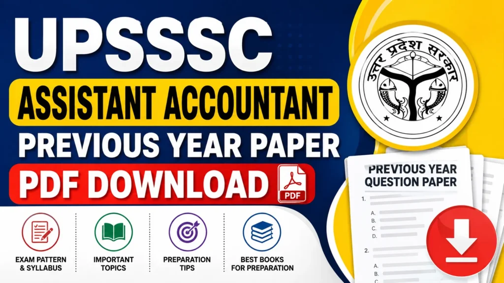 UPSSSC Assistant Accountant Previous Year Paper PDF Download
