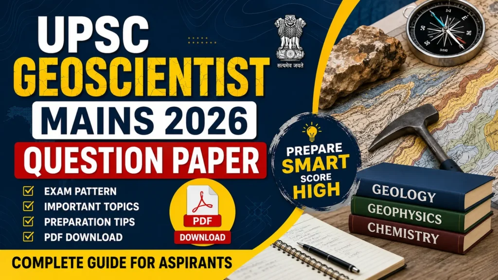 UPSC Geoscientist Mains 2026 Question Paper