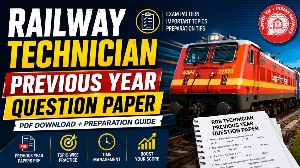 Railway Technician Previous Year Question Paper: Download PDF