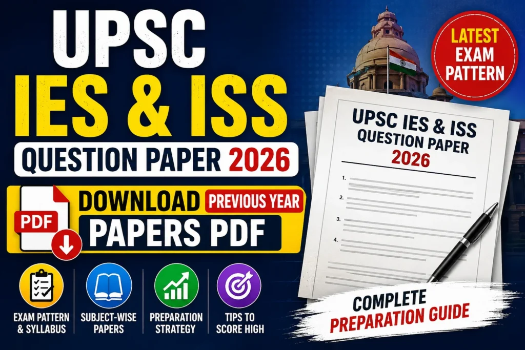 UPSC IES and ISS Question Paper 2026: Download