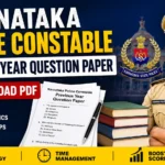 Karnataka Police Constable Previous Year Question Paper – Download PDF