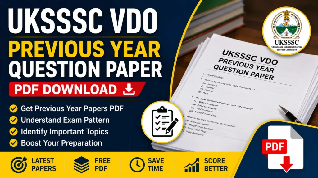UKSSSC VDO Previous Year Question Paper