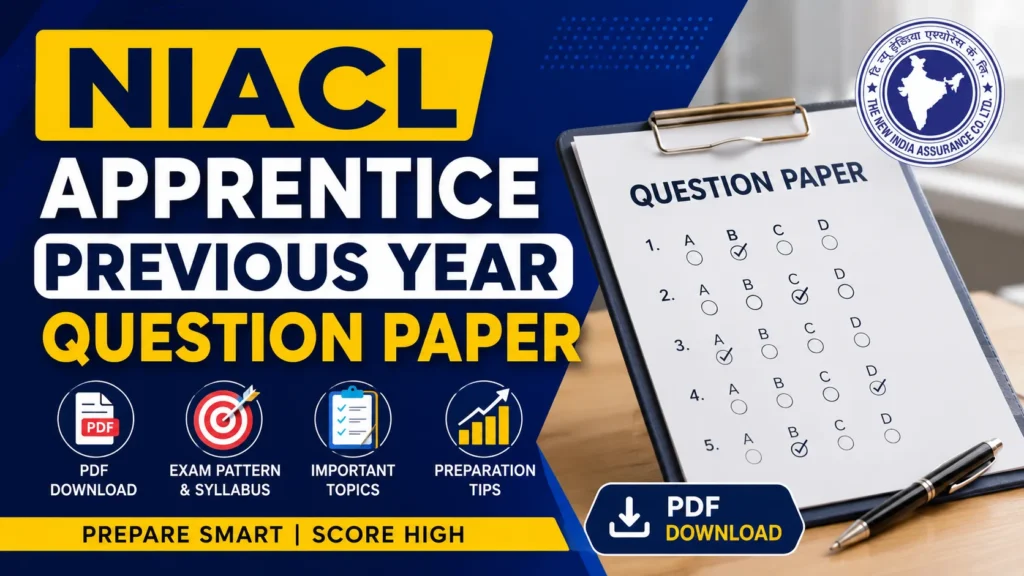 NIACL Apprentice Previous Year Question Paper