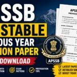 APSSB Constable Previous Year Question Paper PDF Download