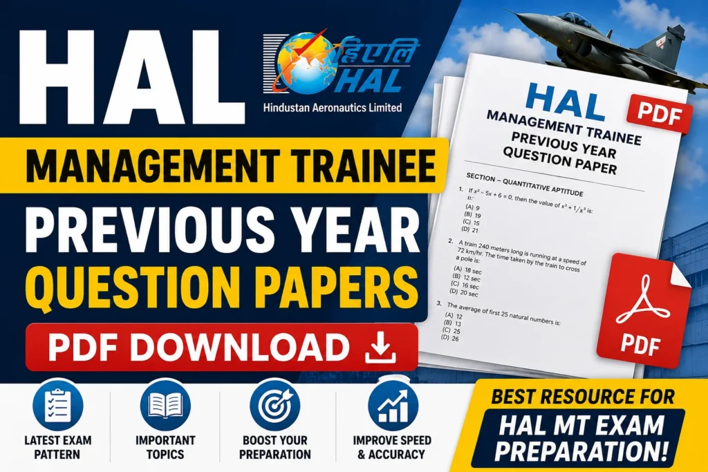HAL Management Trainee Previous Year Question Paper