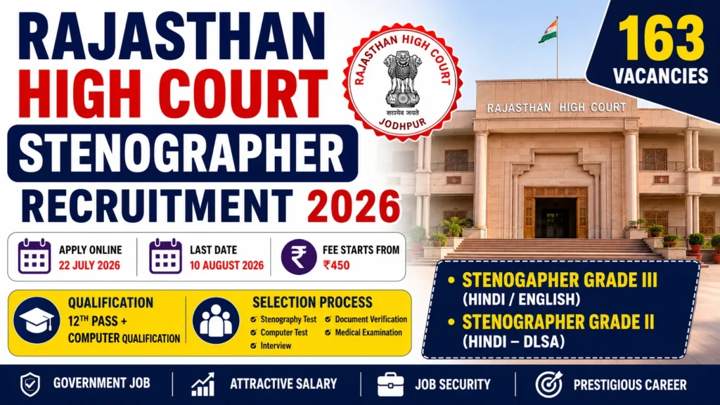 Rajasthan High Court Stenographer Recruitment 2026