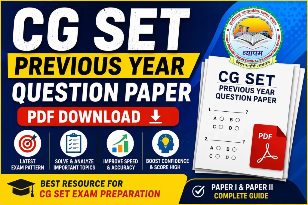CG SET Previous Year Question Paper