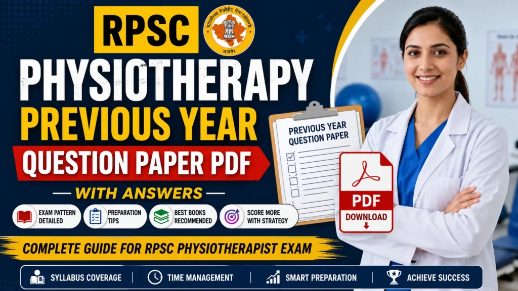 RPSC Physiotherapy Previous Year Question Paper PDF