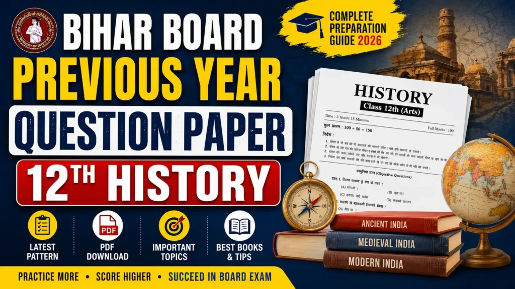 Bihar Board Previous Year Question Paper 12th History