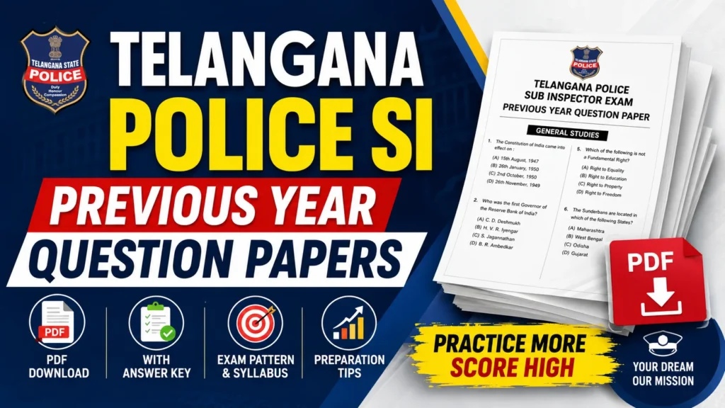 Telangana Police SI Previous Year Question Paper