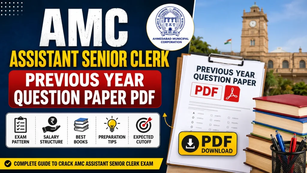 AMC Assistant Senior Clerk Previous Year Question Paper