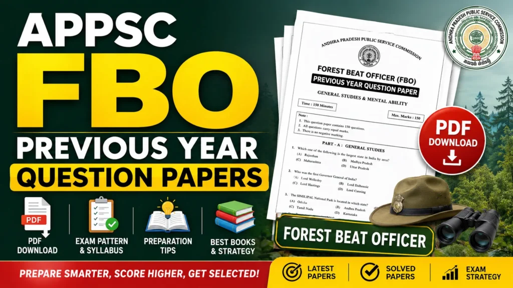 APPSC FBO Previous Year Question Paper
