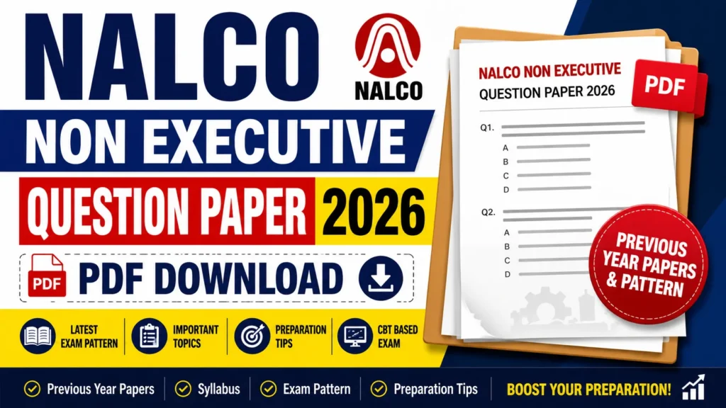 NALCO Non Executive Question Paper 2026