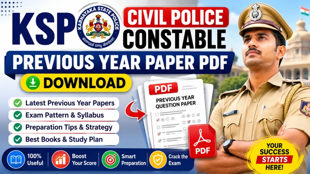 KSP Civil Police Constable Previous Year Paper