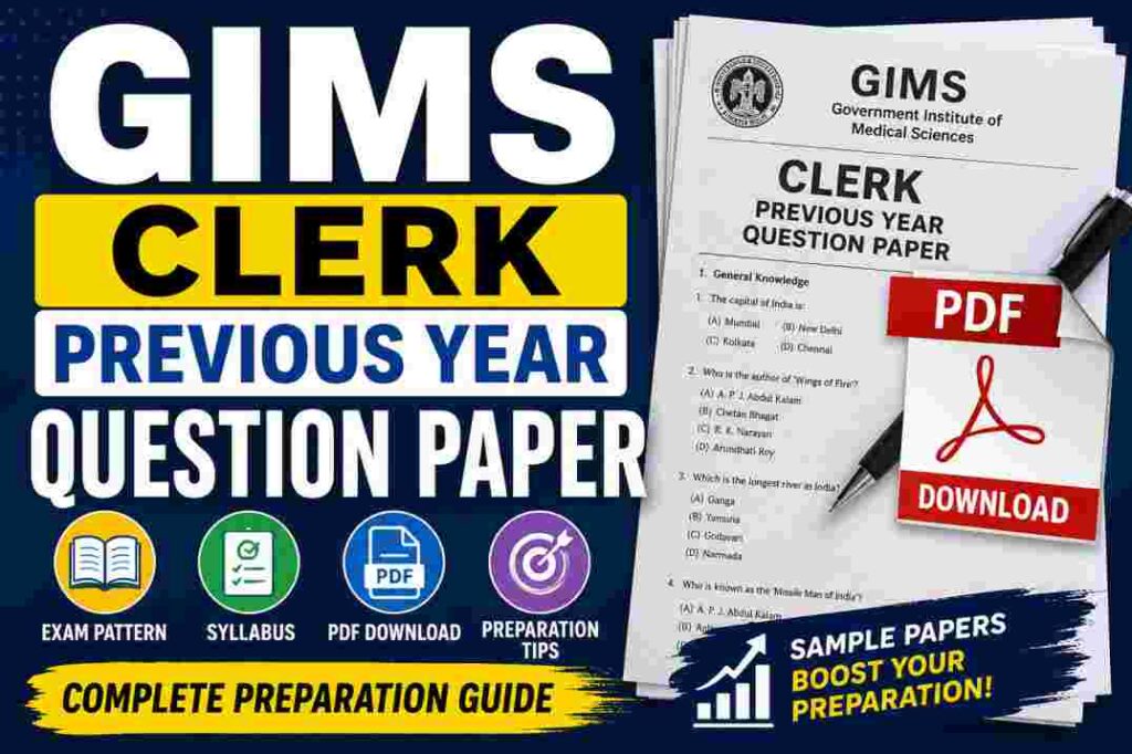 GIMS Clerk Previous Year Question Paper