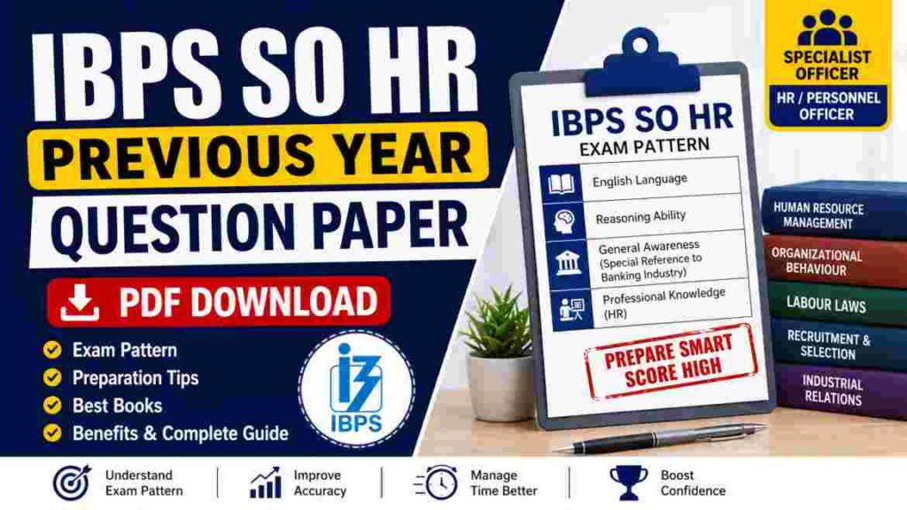 IBPS SO HR Previous Year Question Paper