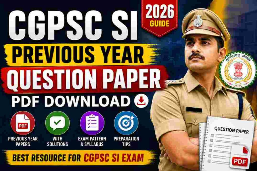 CGPSC SI Previous Year Question Paper