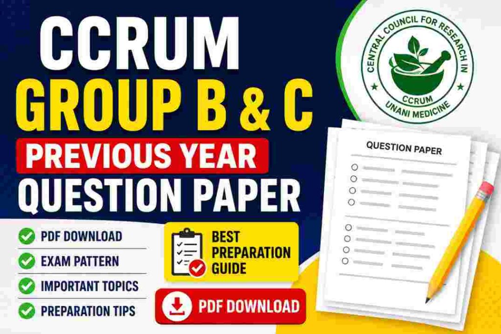 CCRUM Group B & C Previous Year Question Paper