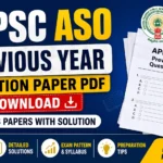 APPSC ASO Previous Year Question Paper