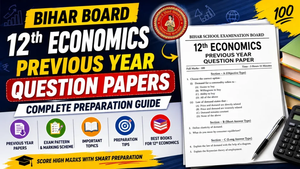Bihar Board Previous Year Question Paper 12th Economic