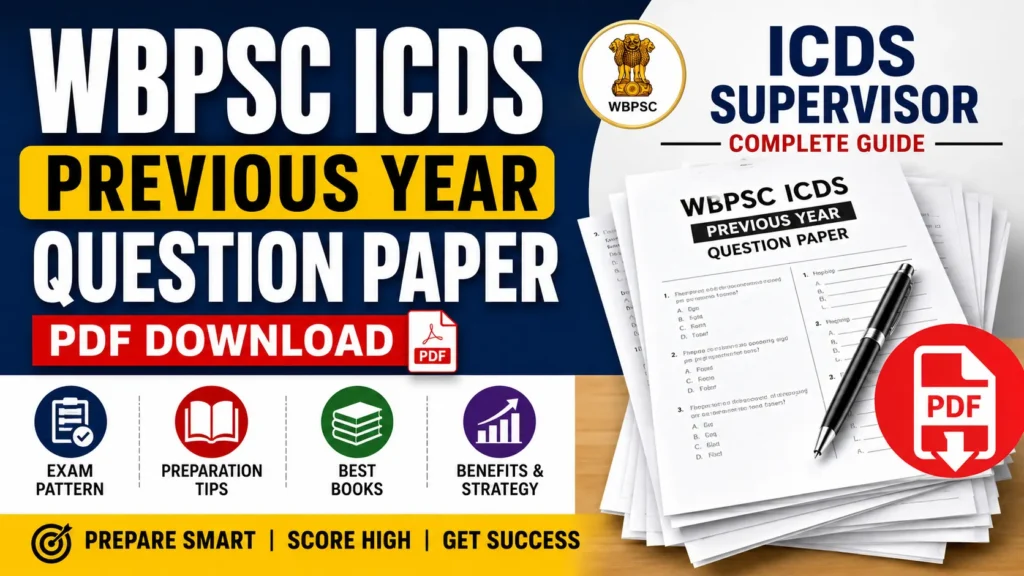 WBPSC ICDS Previous Year Question Paper