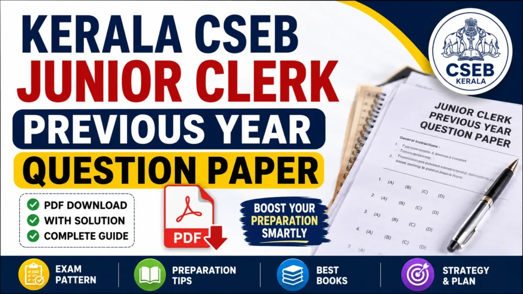 Kerala CSEB Junior Clerk Previous Year Question Paper