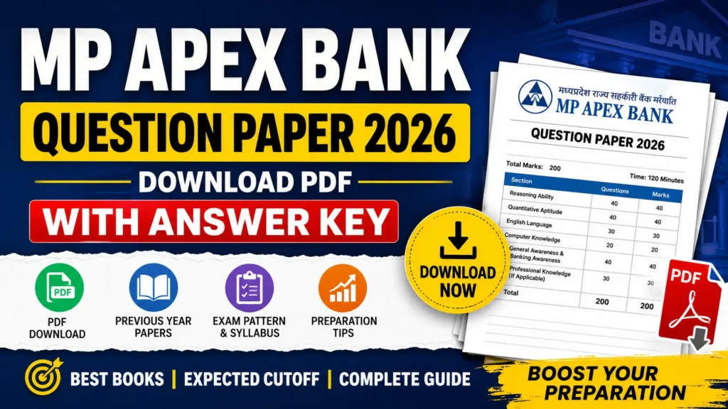 MP Apex Bank Question Paper 2026