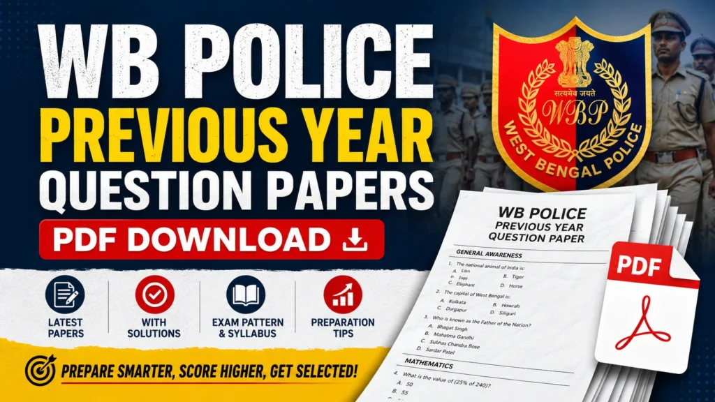WB Police Previous Year Question Paper