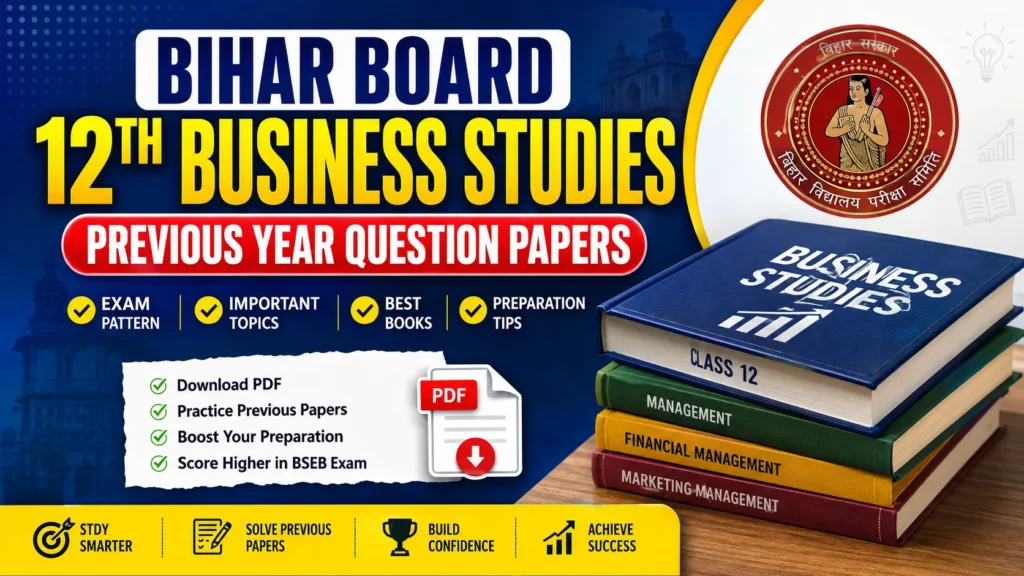 Bihar Board Previous Year Question Paper 12th Business Studies (BSEB)