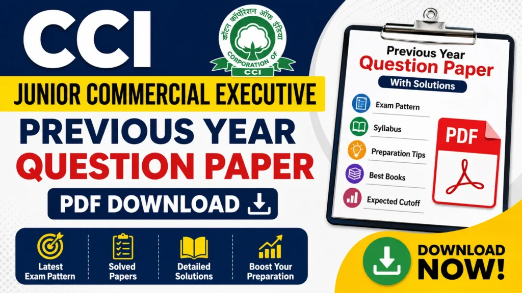 CCI Junior Commercial Executive Previous Year Question Paper