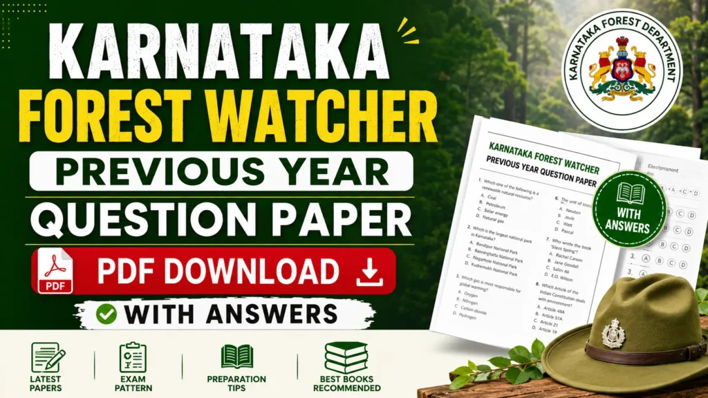 Karnataka Forest Watcher Previous Year Question Paper