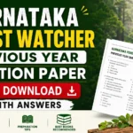 Karnataka Forest Watcher Previous Year Question Paper
