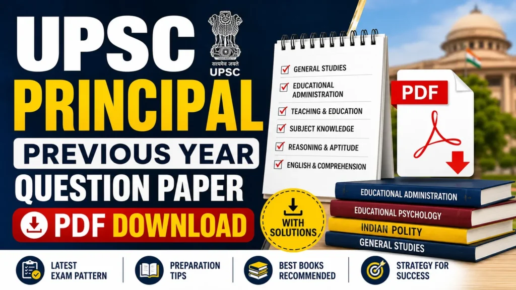UPSC Principal Previous Year Question Paper PDF Download