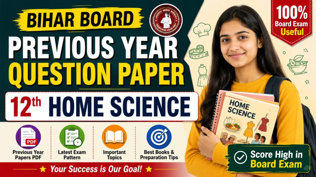 Bihar Board Previous Year Question Paper 12th Home Science