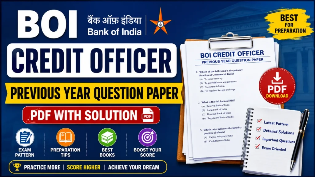 BOI Credit Officer Previous Year Question Paper