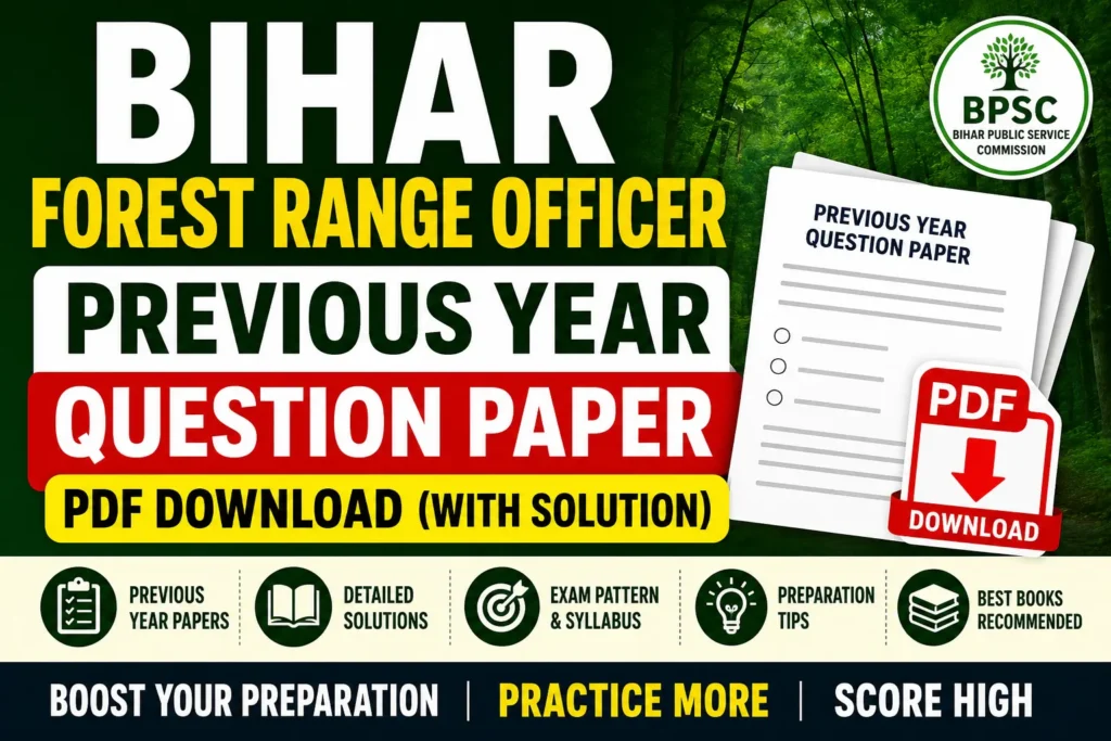 Bihar Forest Range Officer Previous Year Question Paper