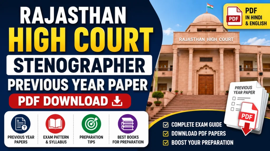 Rajasthan High Court Stenographer Previous Year Paper