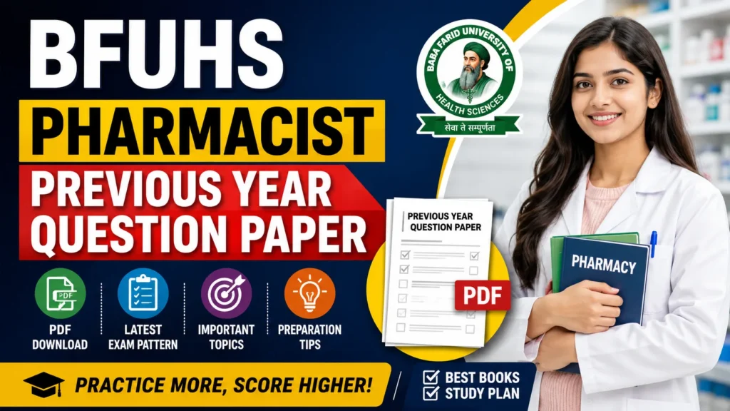 BFUHS Pharmacist Previous Year Question Paper