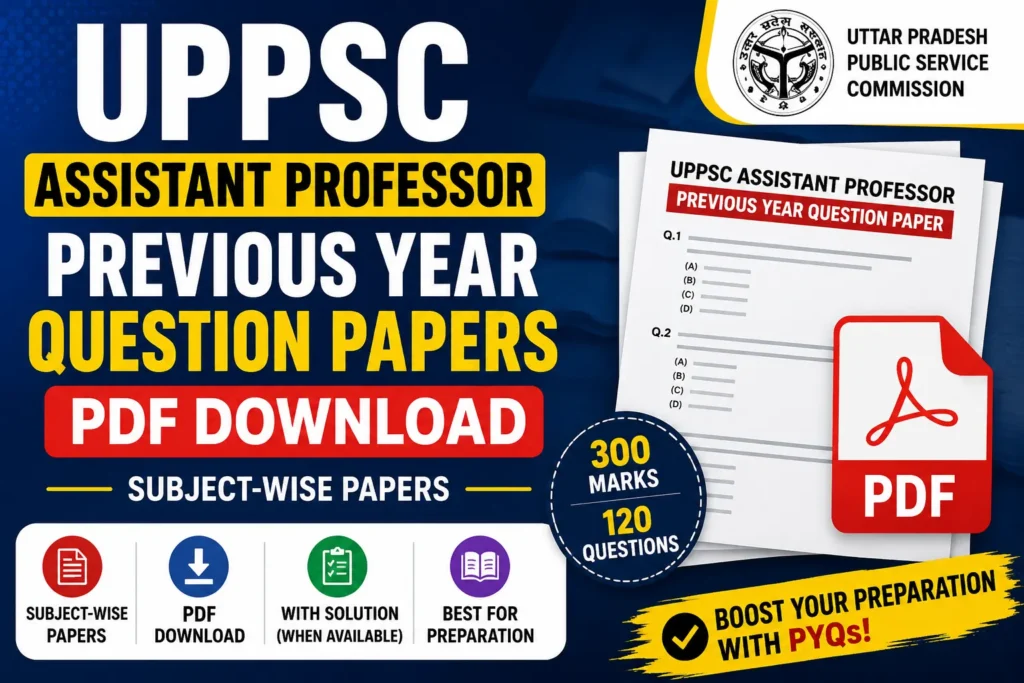 UPPSC Assistant Professor Previous Year Question Paper