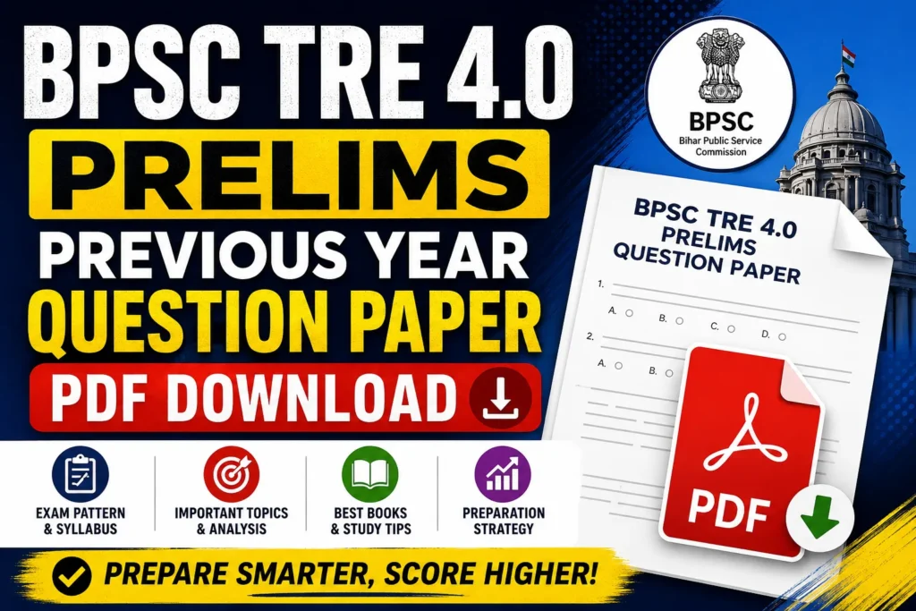 BPSC TRE 4 Prelims Previous Year Question Paper