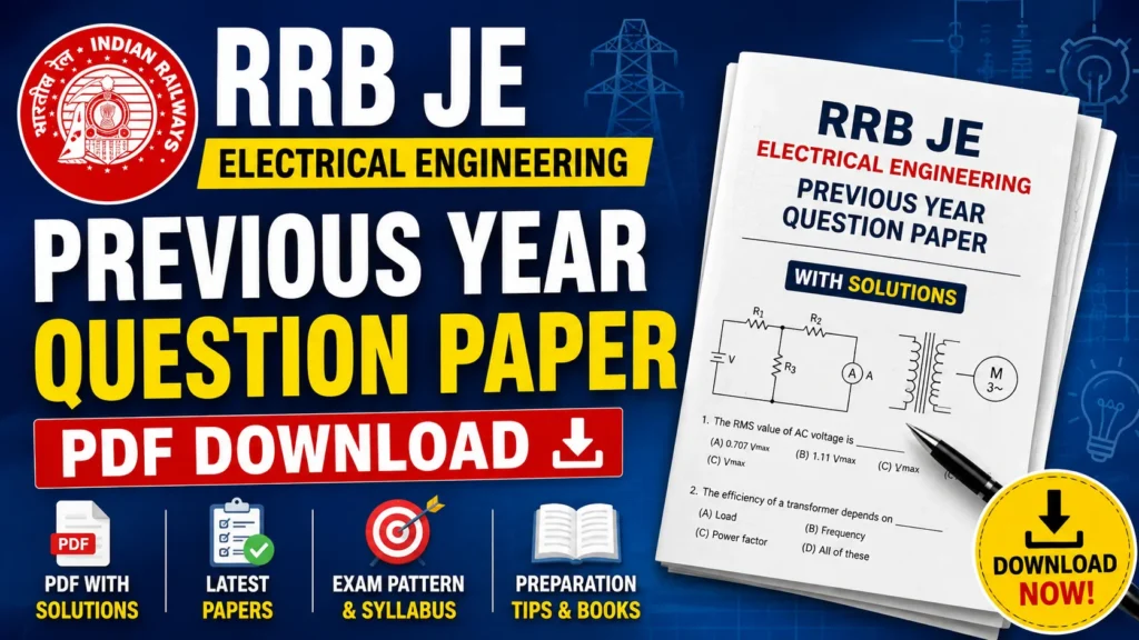 RRB JE Electrical Engineering Previous Year Question Paper