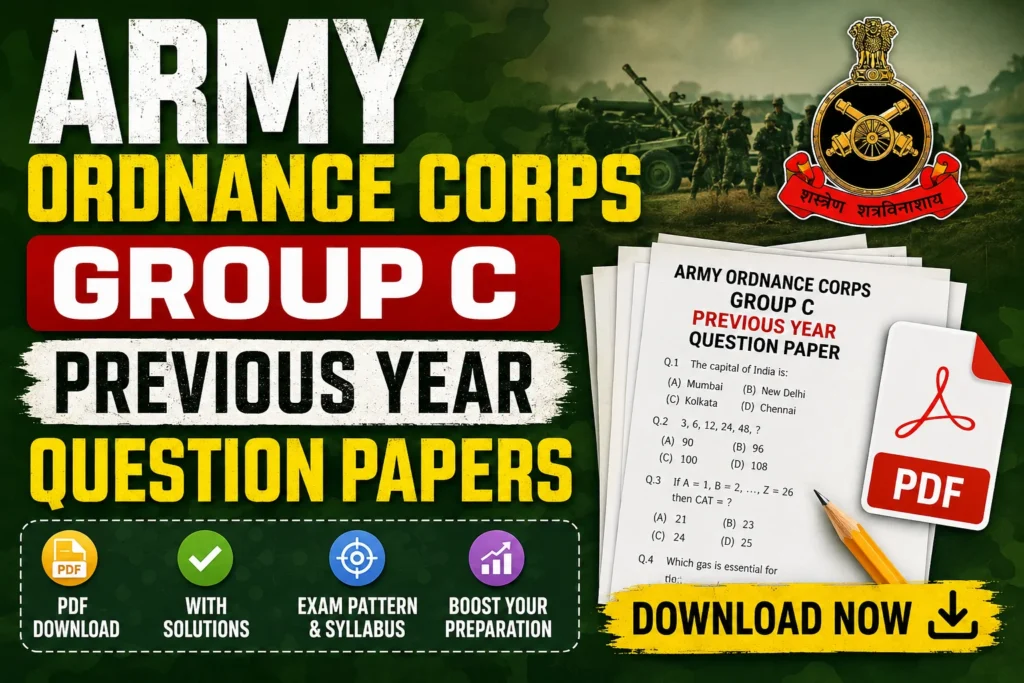 Army Ordnance Corps Group C Previous Year Question Paper – Download Free PDF