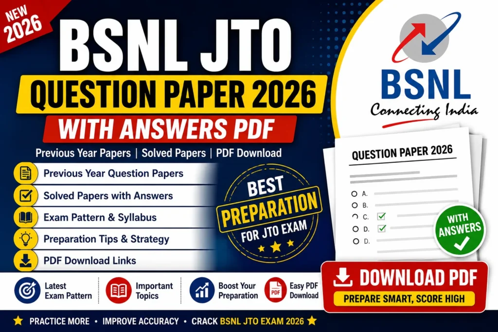 BSNL JTO Question Paper 2026