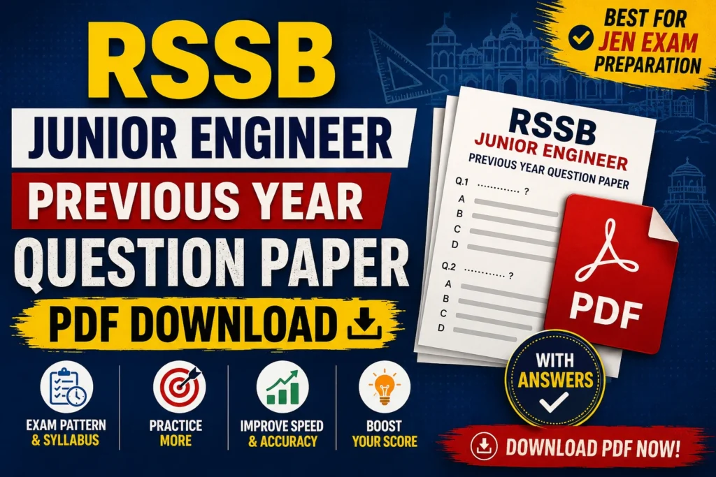 RSSB Junior Engineer Previous Year Question Paper