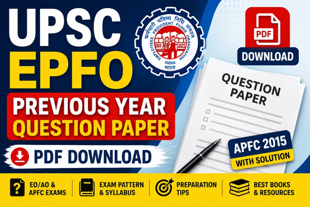 UPSC EPFO Previous Year Question Paper