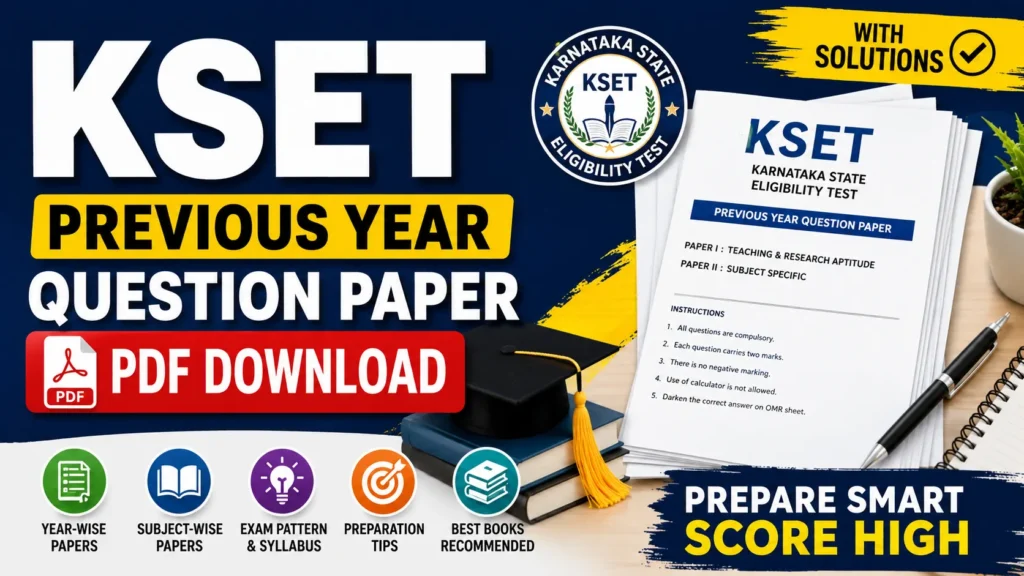 KSET Previous Year Question Paper – PDF Download