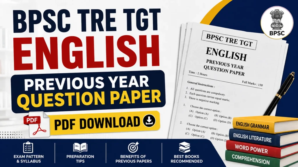 BPSC TRE TGT English Previous Year Question Paper